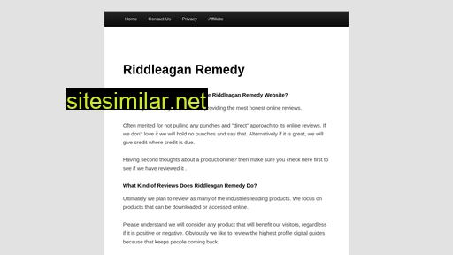 riddleaganremedy.com alternative sites