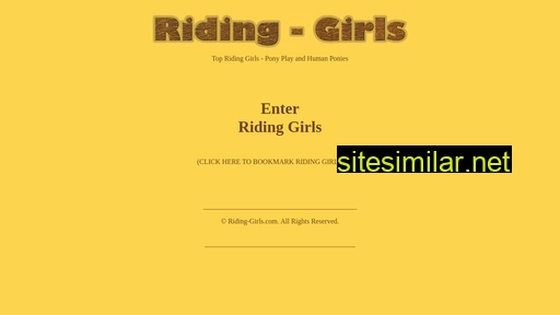 riding-girls.com alternative sites