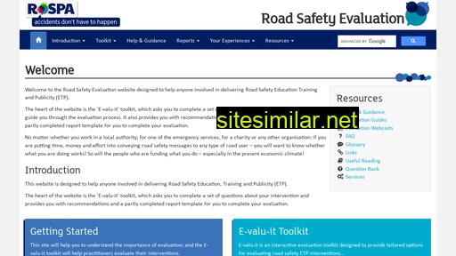 Roadsafetyevaluation similar sites