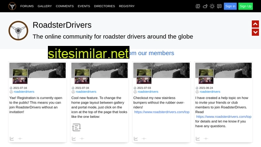 Roadsterdrivers similar sites
