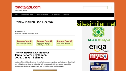 Roadtax2u similar sites