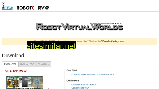 Robotvirtualworlds similar sites
