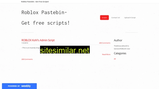 robloxpastebin.weebly.com alternative sites