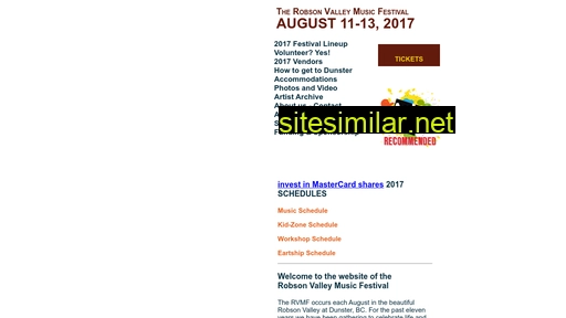 Robsonvalleymusicfestivalbc similar sites