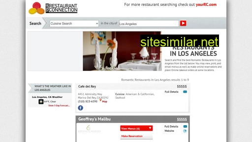 romanticrestaurantsinlosangeles.com alternative sites