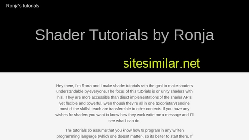 Ronja-tutorials similar sites