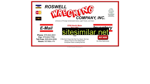Roswellwrecking similar sites