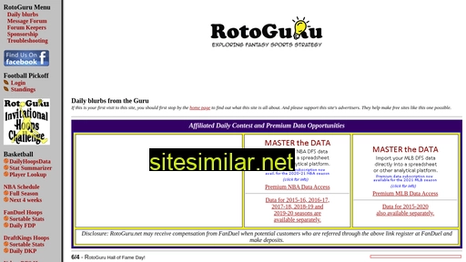 rotoguru2.com alternative sites