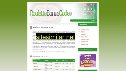 roulettebonuscode.com alternative sites