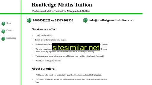 Routledgemathstuition similar sites