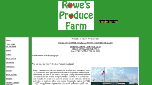 rowesproducefarm.com alternative sites