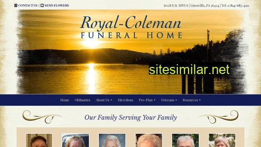 royalcolemanfuneralhome.com alternative sites