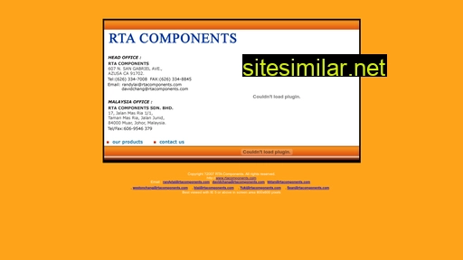 rtacomponents.com alternative sites