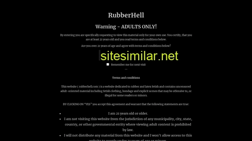 rubberhell.com alternative sites