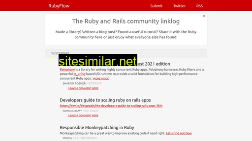 Rubyflow similar sites