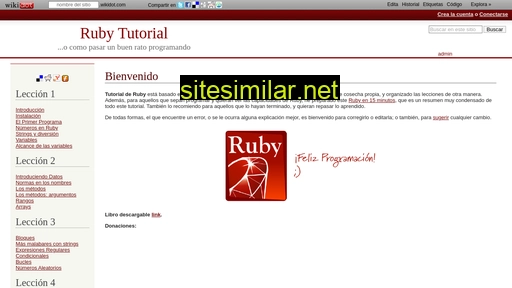 Rubytutorial similar sites