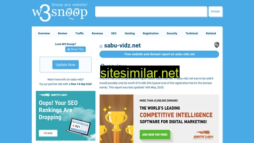 sabu-vidz.net.w3snoop.com alternative sites