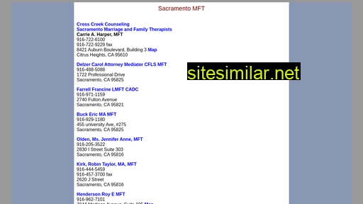 sacramento-mft.com alternative sites