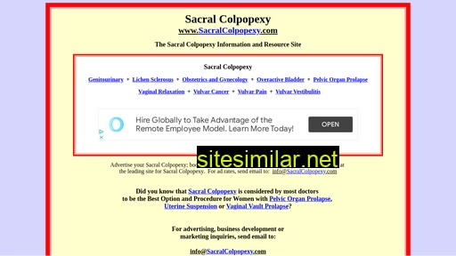 Sacrocolpopexy similar sites
