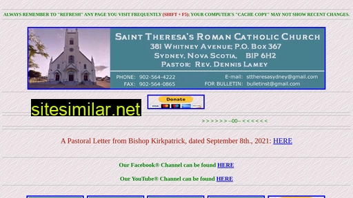 sainttheresasydney.com alternative sites