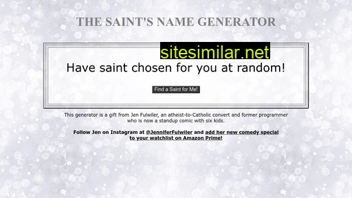 saintsnamegenerator.com alternative sites