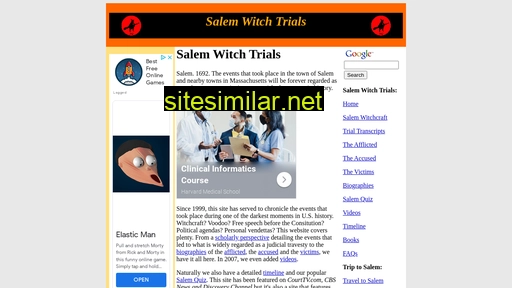Salemwitchtrials similar sites