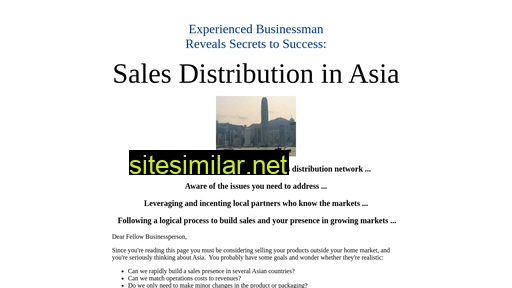 salesdistributionasia.com alternative sites