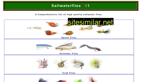 saltwaterflies101.com alternative sites