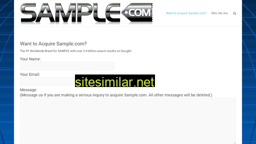 sample.com alternative sites