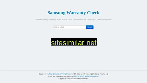 Samsungwarrantycheck similar sites