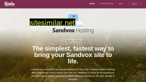Sandvoxhosting similar sites