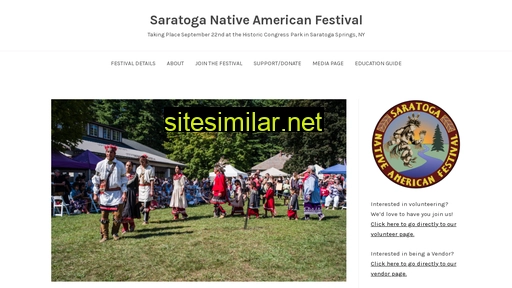 saratoganativefestival.com alternative sites