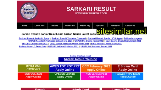 Sarkariresultnic similar sites