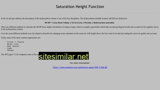 Saturationheightfunction similar sites