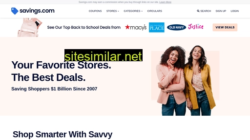 Savings similar sites