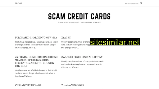 Scamcreditcards similar sites