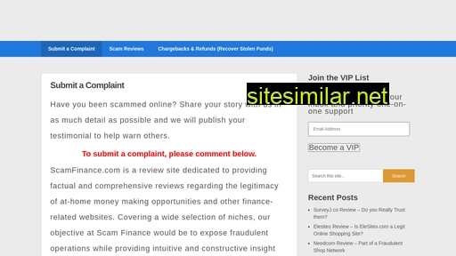 scamfinance.com alternative sites