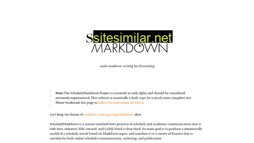 Scholarlymarkdown similar sites