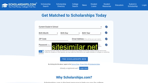 scholarships.com alternative sites