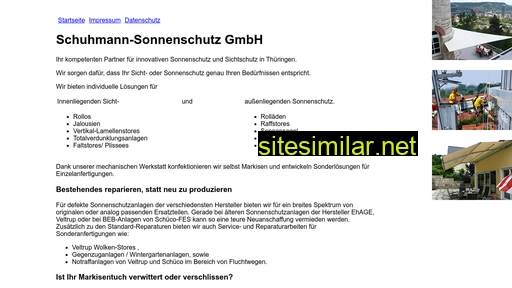 schuhmann-sonnenschutz.com alternative sites