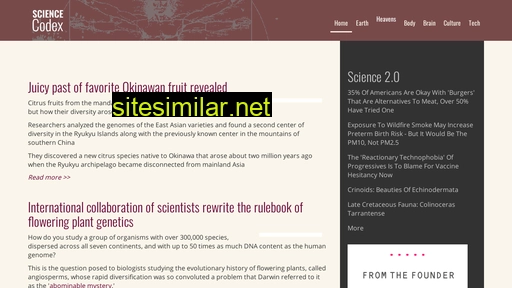sciencecodex.com alternative sites