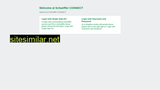 sconnect.schaeffler.com alternative sites