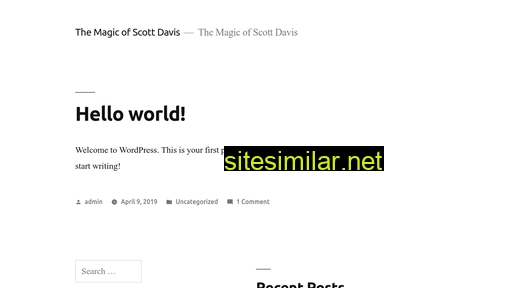 Scottdavismagic similar sites