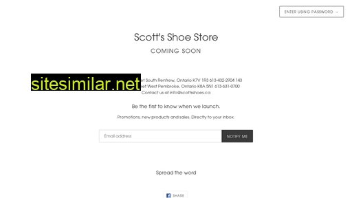 scotts-shoe-store.myshopify.com alternative sites
