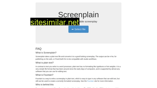 screenplain.com alternative sites