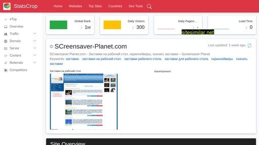 Screensaver-planet similar sites