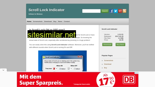 Scroll-lock-indicator similar sites
