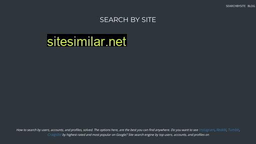 searchbysite.com alternative sites