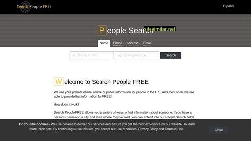 searchpeoplefree.com alternative sites