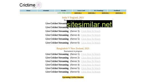 secure.crictime.com alternative sites